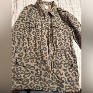 Ellison Tan and Black Animal Print Jacket